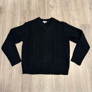 Uniqlo x JW Anderson Cable V Neck Sweater in Navy